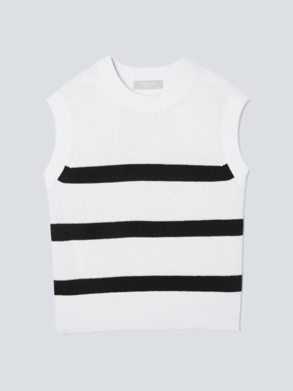 Everlane THE COTTON SUMMER SWEATER TANK Size M Black striped - Picture 7 of 11